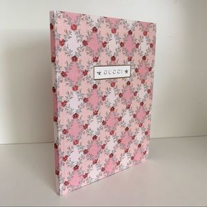 Gucci pink fabric cover book